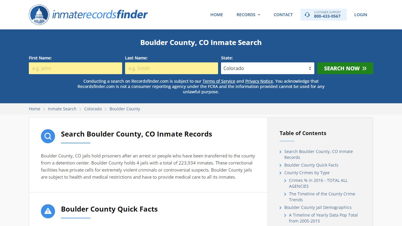 Boulder County, CO Inmate Lookup & Jail Records Online